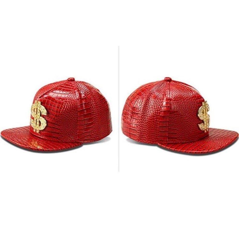 Hip Hop Hat for Men Dollar Flat-Brimmed Hip Hop Hat, Adjustable, Men Hats - Picture 3 of 4